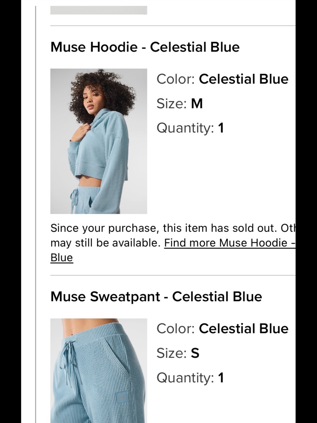 Alo Muse Set - Celestial Blue